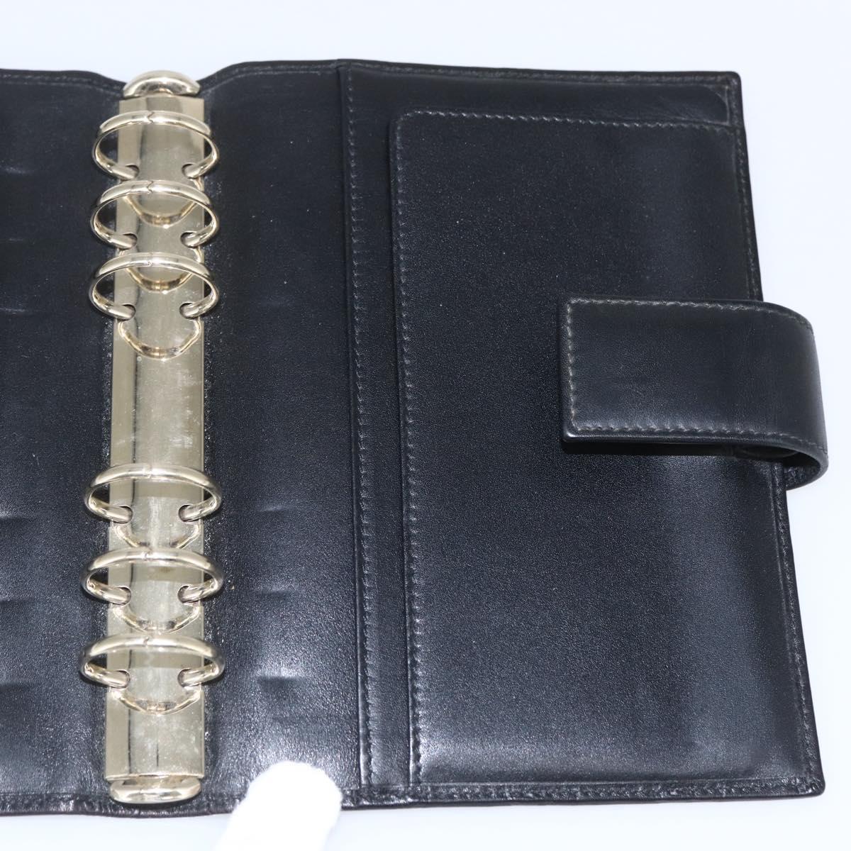 GUCCI GG Canvas Agenda Day Planner Cover Black 115241 Auth yk20086