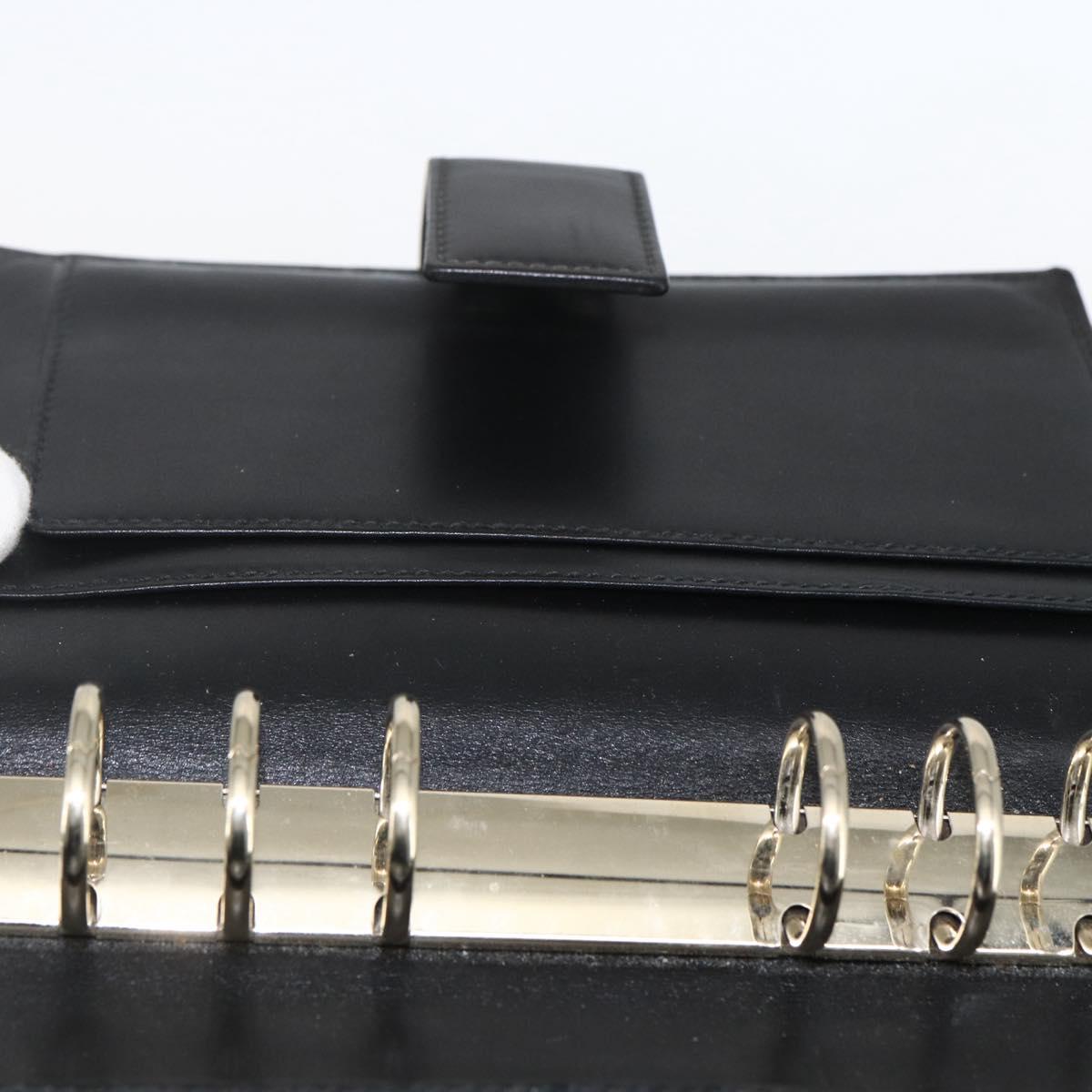 GUCCI GG Canvas Agenda Day Planner Cover Black 115241 Auth yk20086