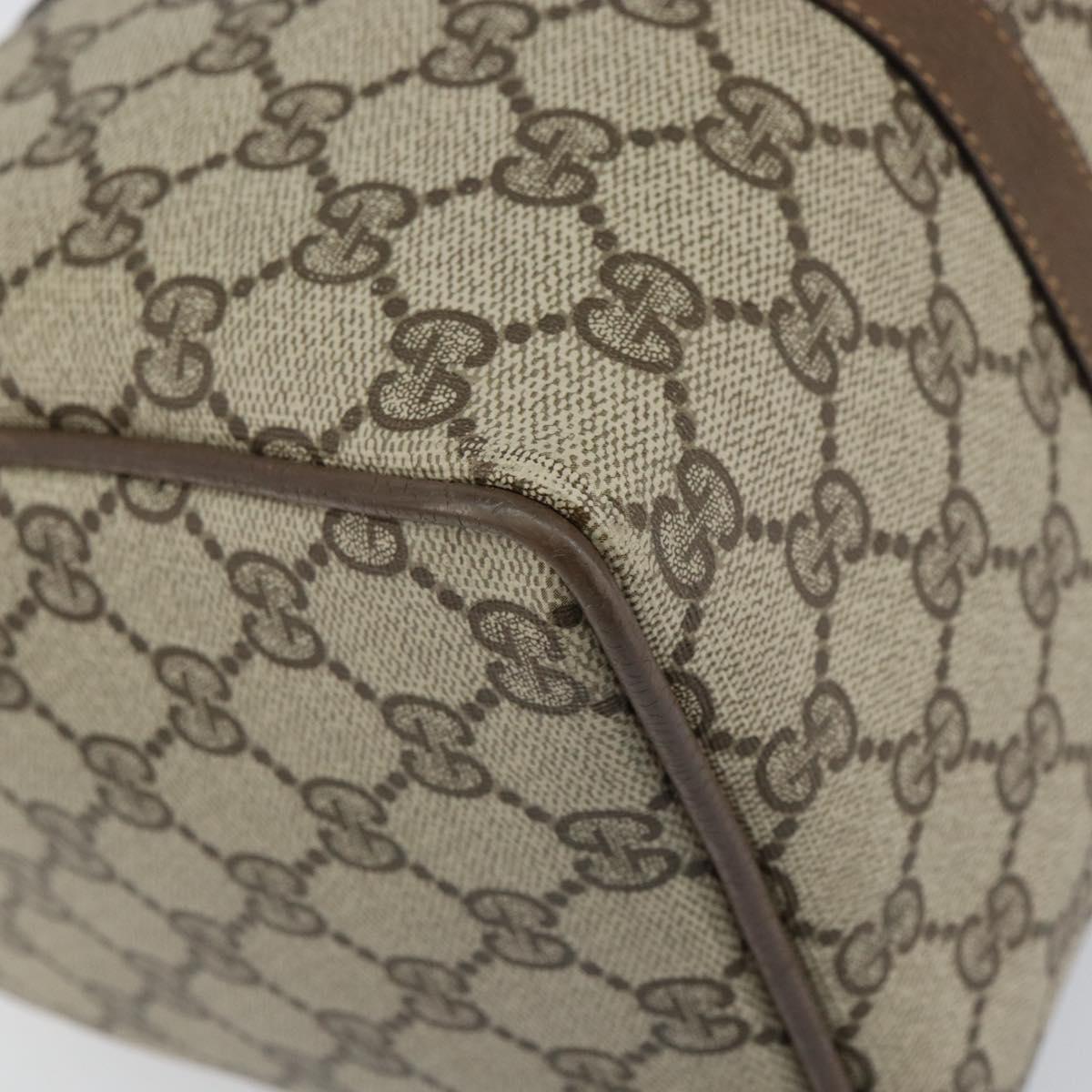 GUCCI GG Supreme Web Sherry Line Bag PVC Beige Gold 39 02 007 Auth yk20098