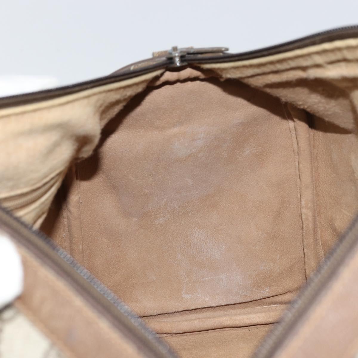 GUCCI GG Supreme Web Sherry Line Bag PVC Beige Gold 39 02 007 Auth yk20098