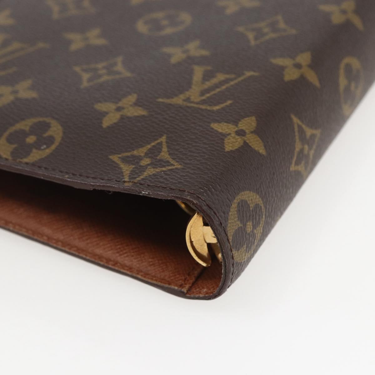 LOUIS VUITTON Monogram Agenda MM Day Planner Cover R20105 LV Auth yk20100