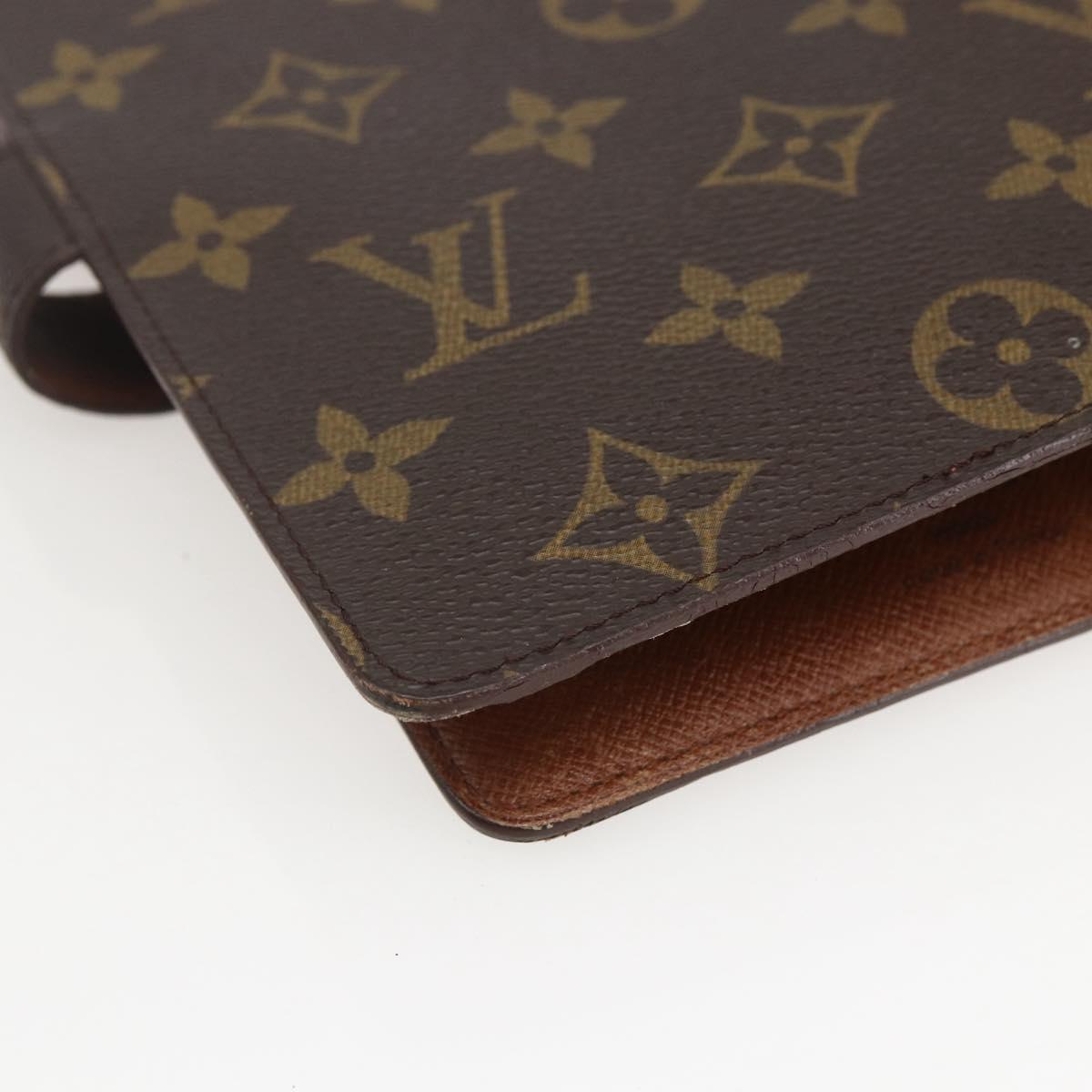LOUIS VUITTON Monogram Agenda MM Day Planner Cover R20105 LV Auth yk20100