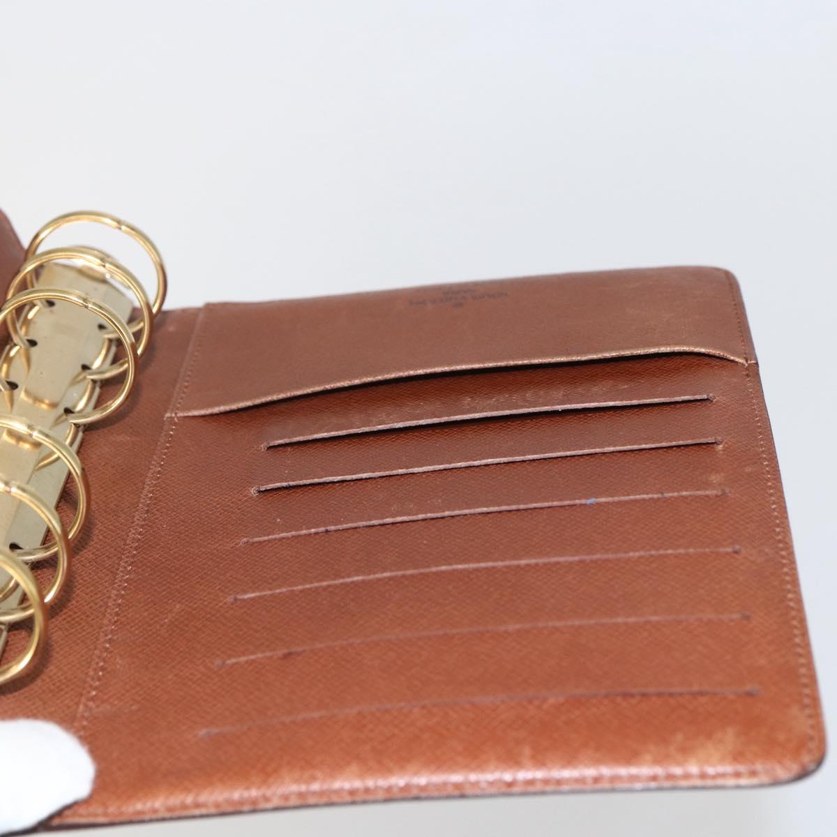 LOUIS VUITTON Monogram Agenda MM Day Planner Cover R20105 LV Auth yk20100