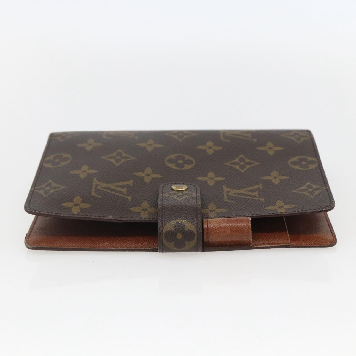 LOUIS VUITTON Monogram Agenda MM Day Planner Cover R20105 LV Auth yk20100