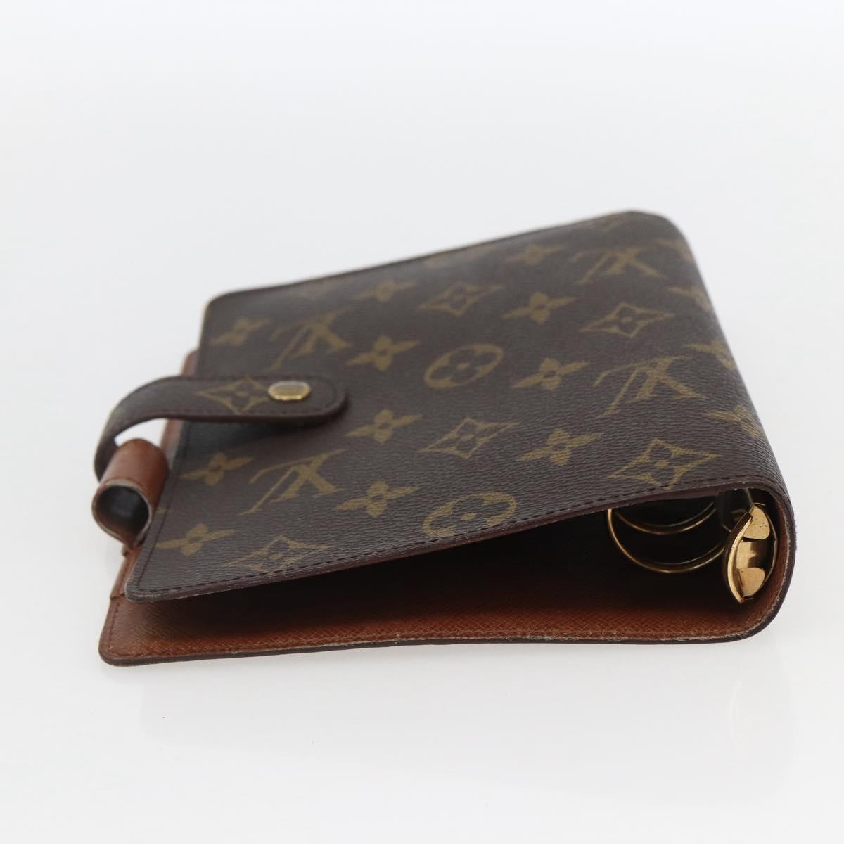 LOUIS VUITTON Monogram Agenda MM Day Planner Cover R20105 LV Auth yk20100