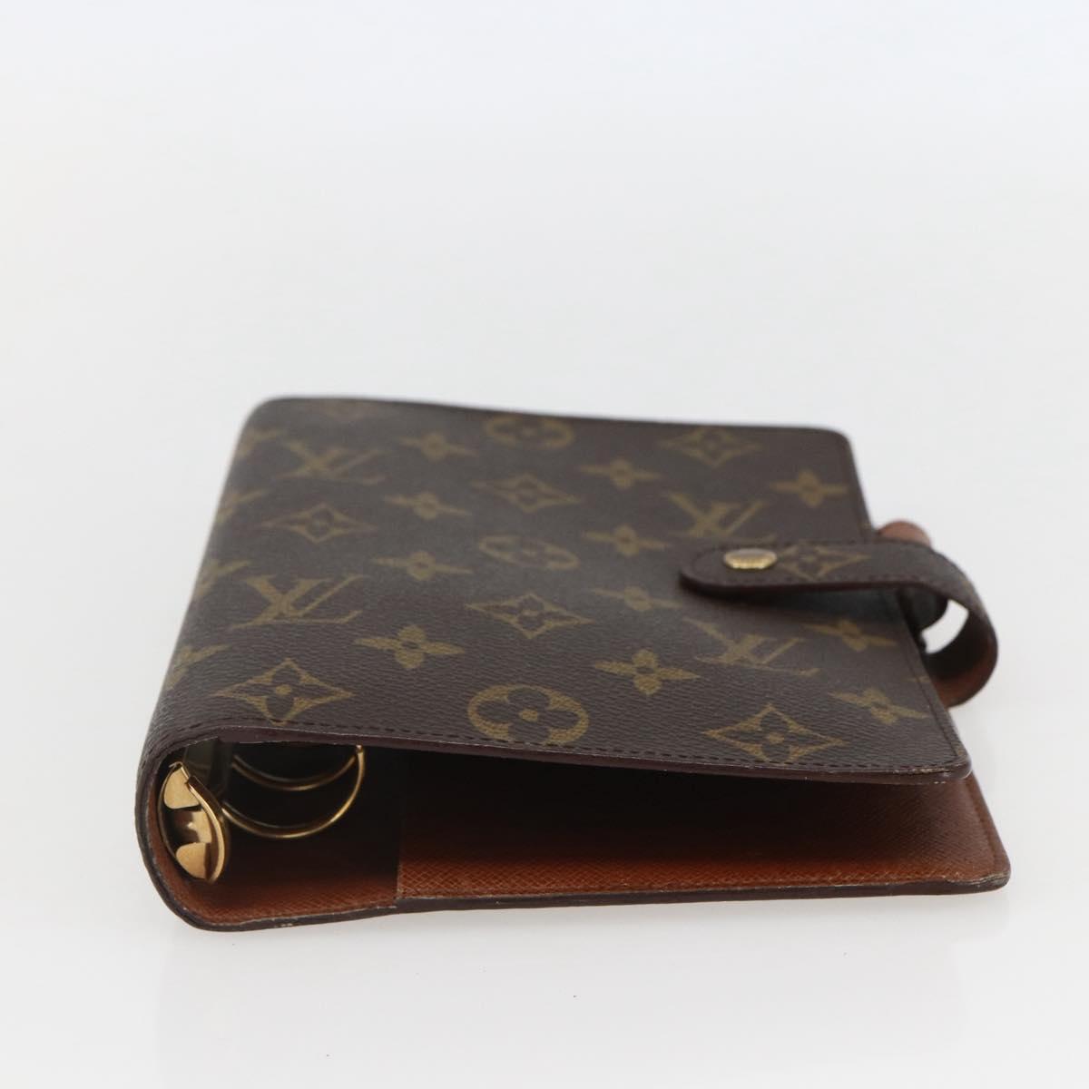 LOUIS VUITTON Monogram Agenda MM Day Planner Cover R20105 LV Auth yk20100