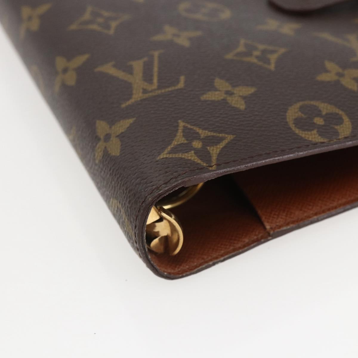 LOUIS VUITTON Monogram Agenda MM Day Planner Cover R20105 LV Auth yk20100
