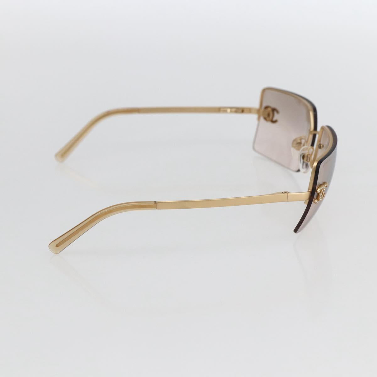 CHANEL Sunglasses metal Gold Tone CC Auth yk20103V
