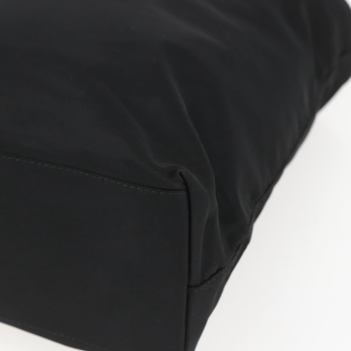 PRADA Tote Bag Nylon Black Silver Auth yk20104V