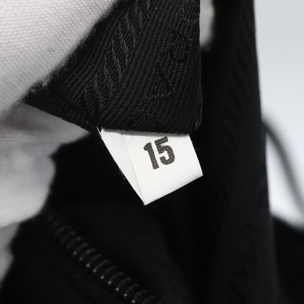 PRADA Tote Bag Nylon Black Silver Auth yk20104V