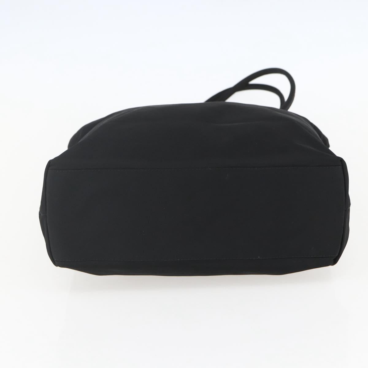 PRADA Tote Bag Nylon Black Silver Auth yk20104V