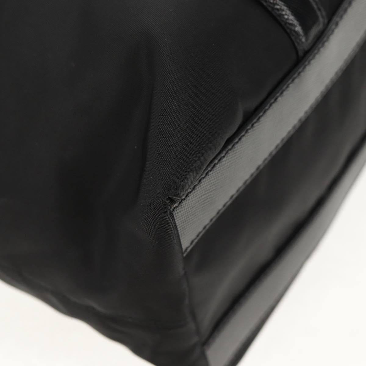 PRADA Tote Bag Nylon Black Silver BR2311 Auth yk20106V