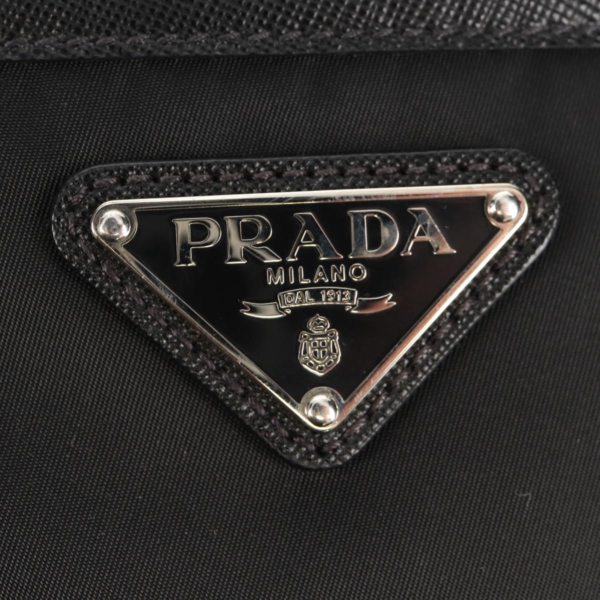 PRADA Tote Bag Nylon Black Silver BR2311 Auth yk20106V