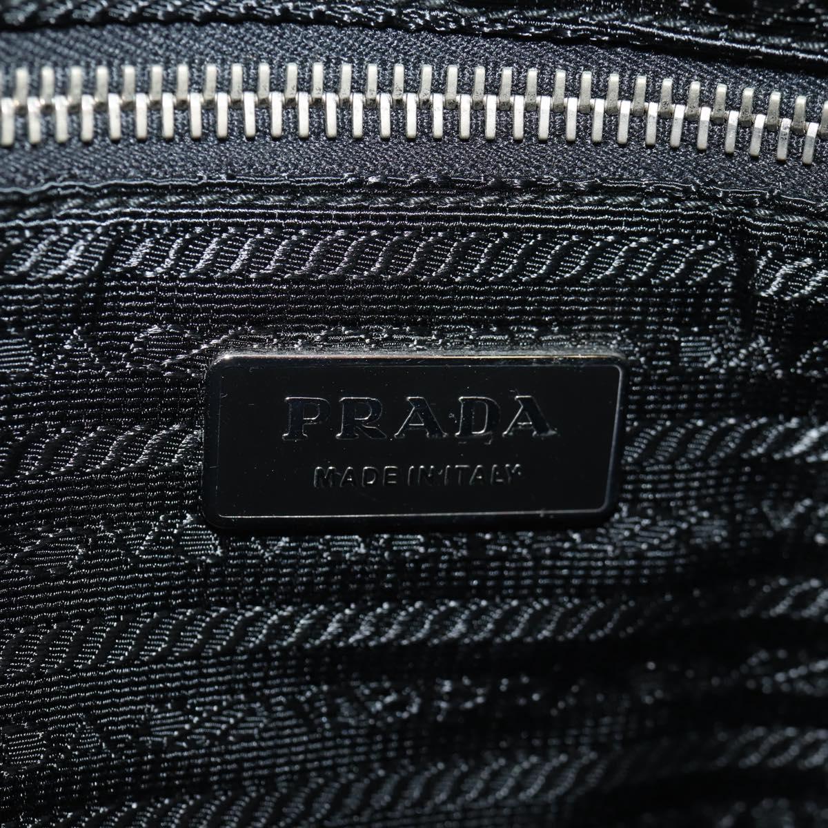 PRADA Tote Bag Nylon Black Silver BR2311 Auth yk20106V
