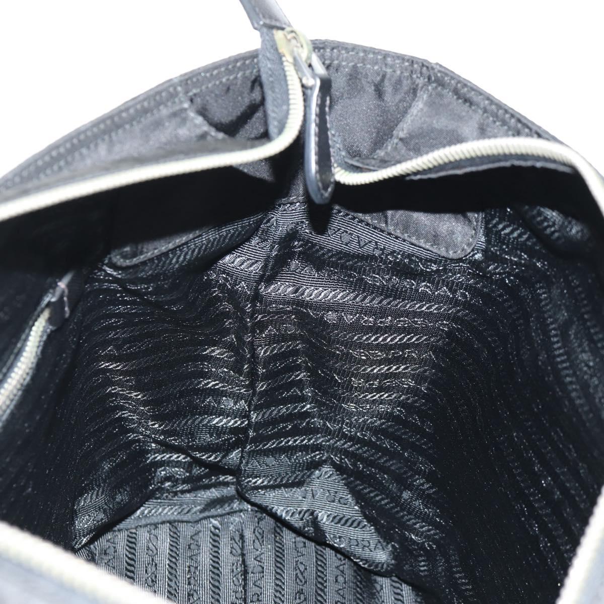 PRADA Tote Bag Nylon Black Silver BR2311 Auth yk20106V