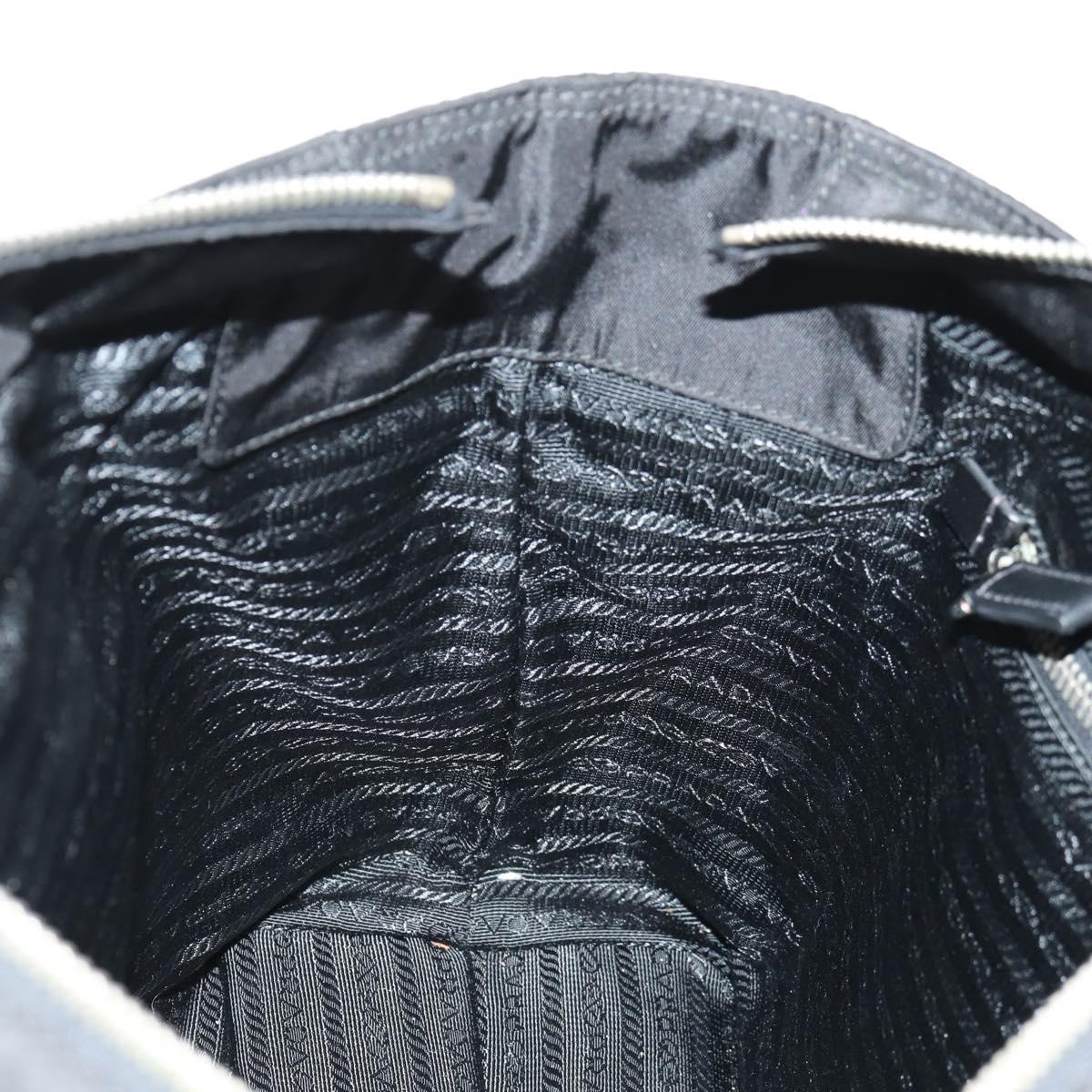 PRADA Tote Bag Nylon Black Silver BR2311 Auth yk20106V