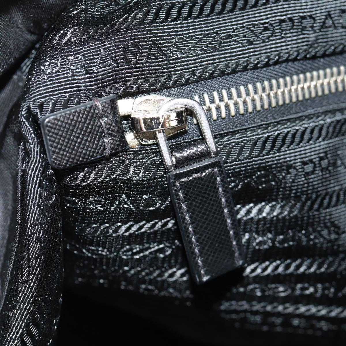 PRADA Tote Bag Nylon Black Silver BR2311 Auth yk20106V