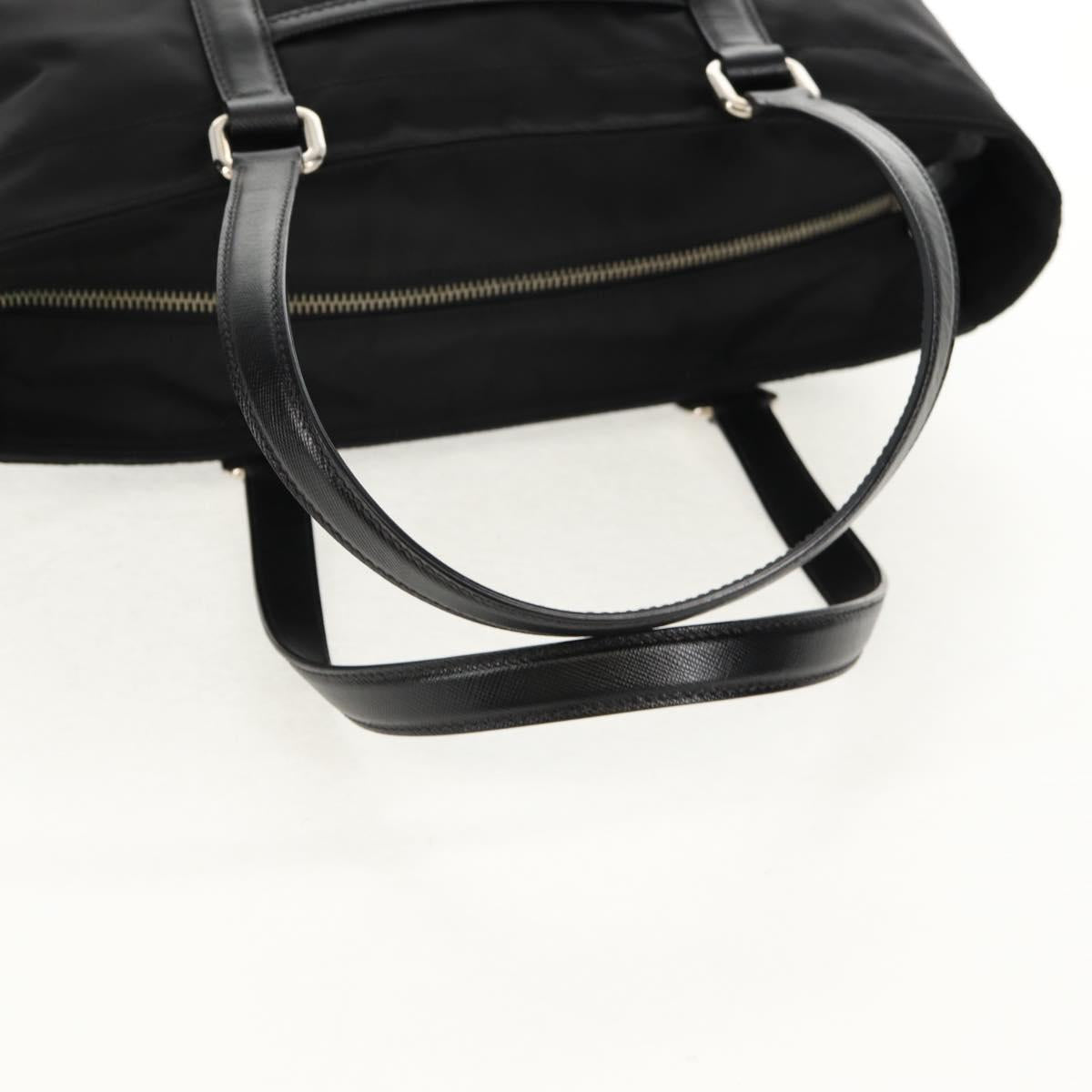 PRADA Tote Bag Nylon Black Silver BR2311 Auth yk20106V