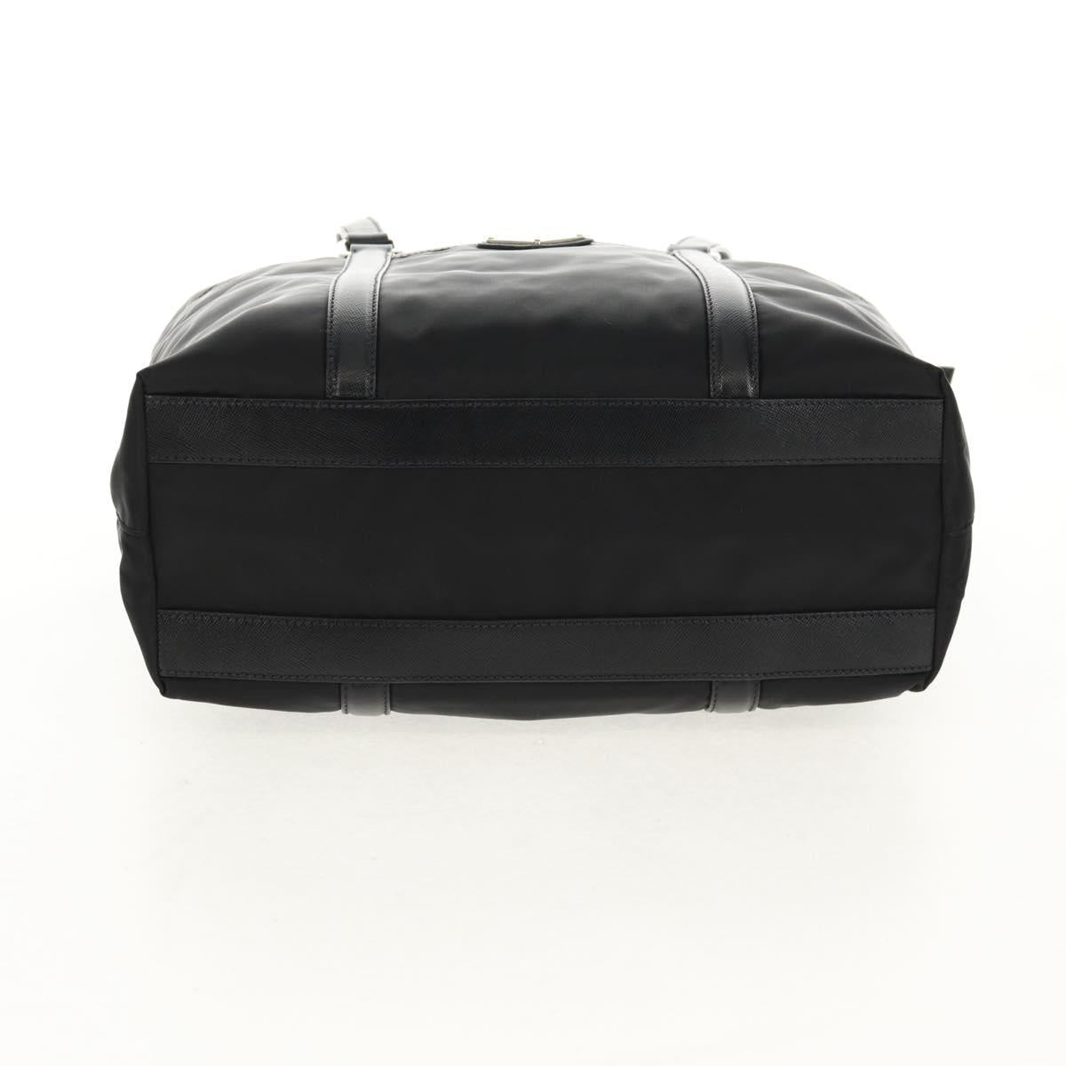 PRADA Tote Bag Nylon Black Silver BR2311 Auth yk20106V