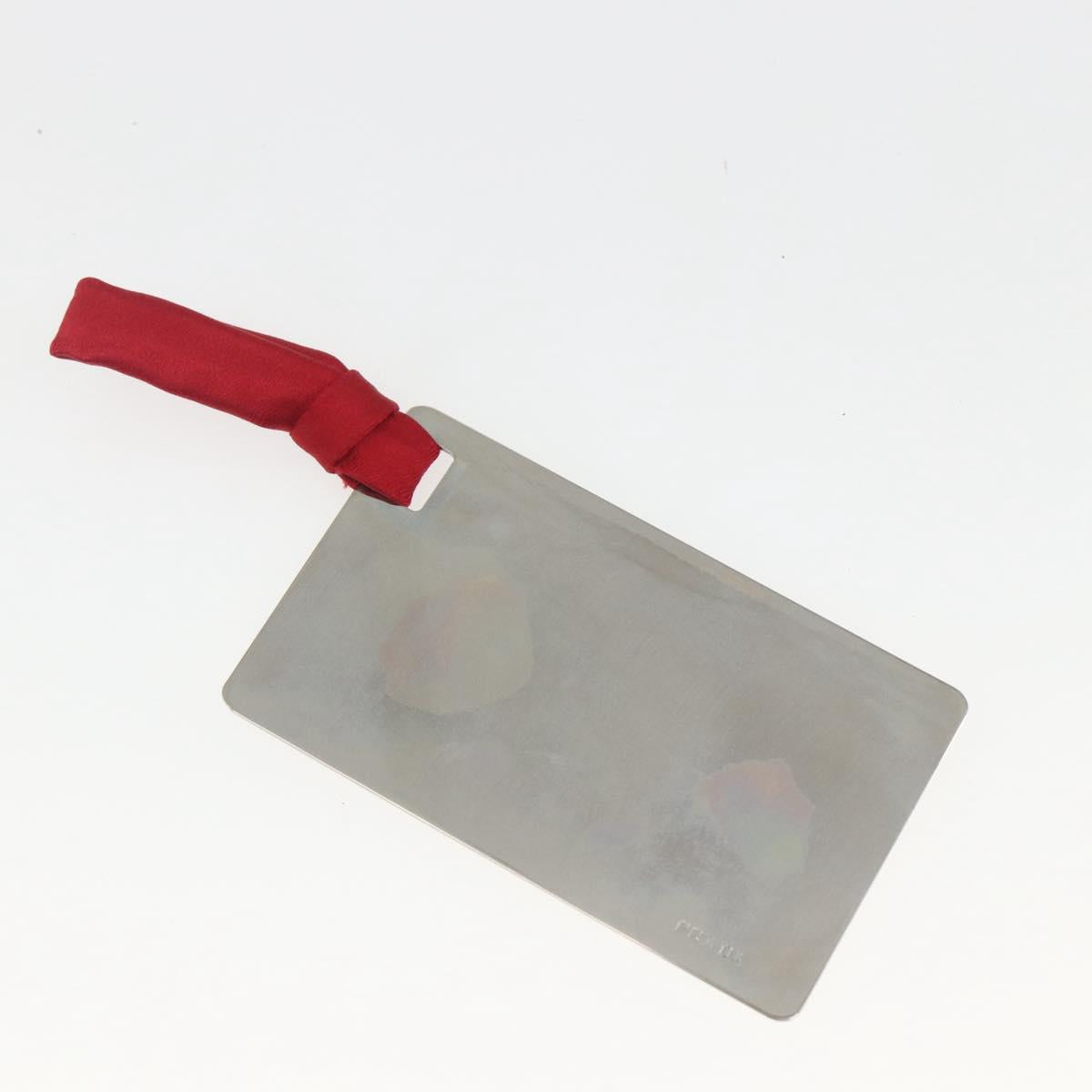 PRADA beads Hand Bag Satin Beige Red Auth yk20108V