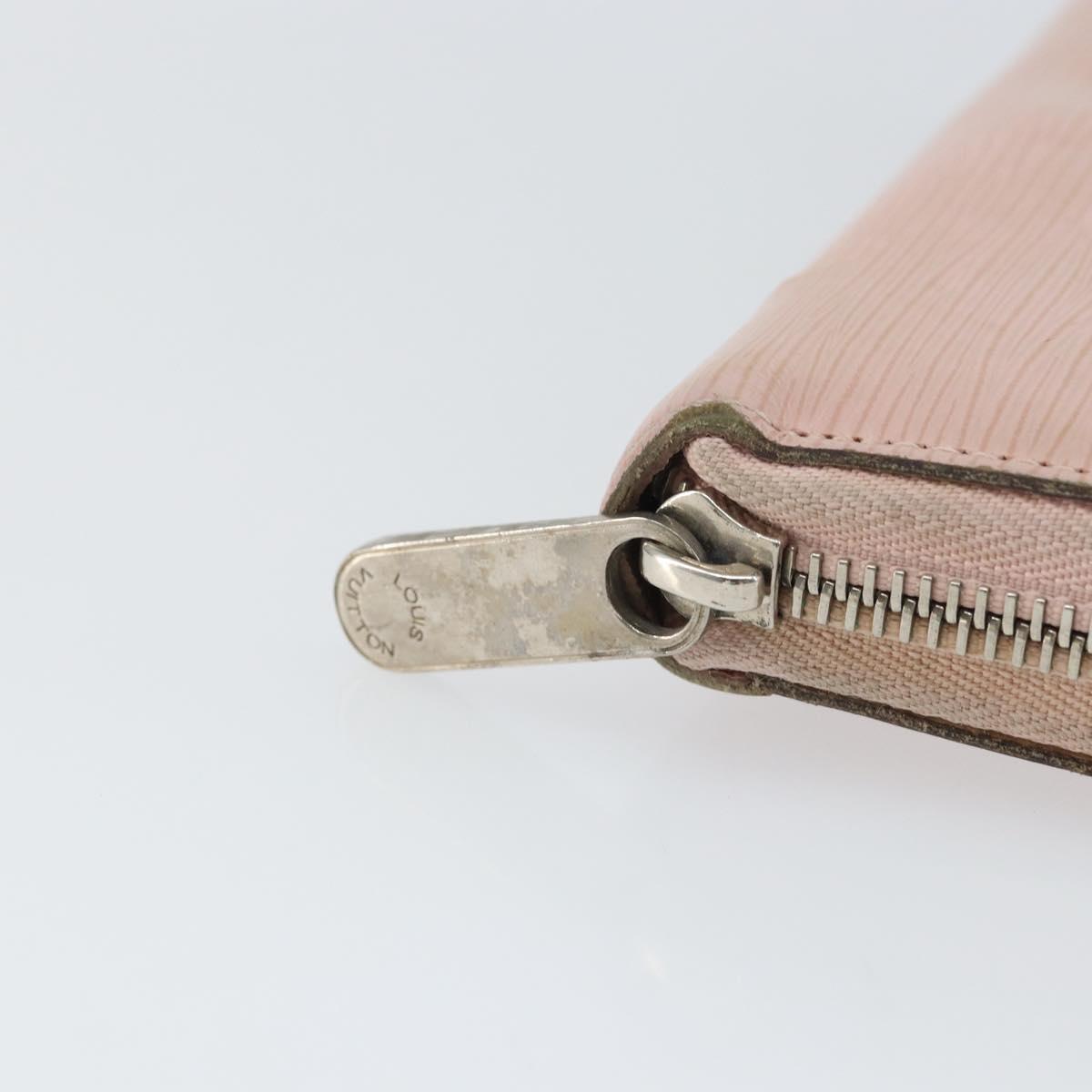 LOUIS VUITTON Epi Zippy Wallet Long Wallet Rose Valerine M61863 LV Auth yk20109