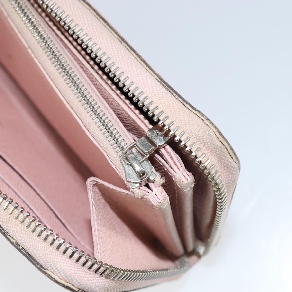 LOUIS VUITTON Epi Zippy Wallet Long Wallet Rose Valerine M61863 LV Auth yk20109