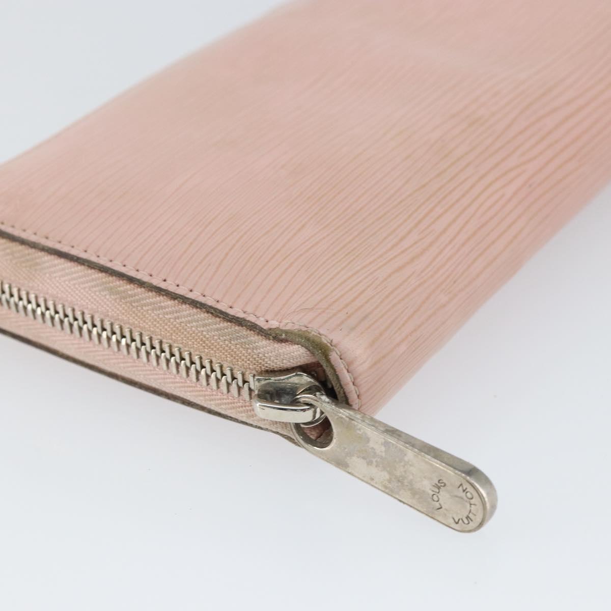 LOUIS VUITTON Epi Zippy Wallet Long Wallet Rose Valerine M61863 LV Auth yk20109