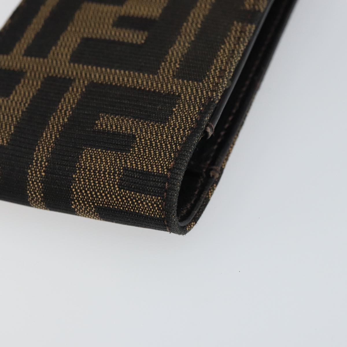 FENDI Zucca Canvas Cigarette Case Black Brown Auth yk20111V