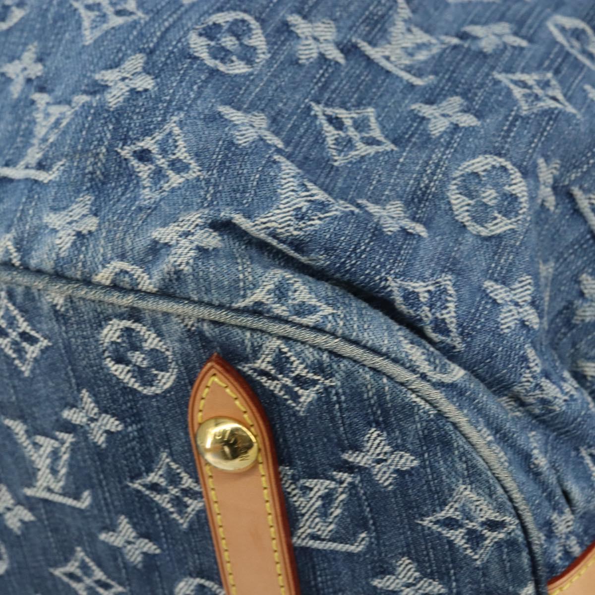 LOUIS VUITTON Monogram Denim XL Hand Bag Blue M95515 LV Auth yk20127V