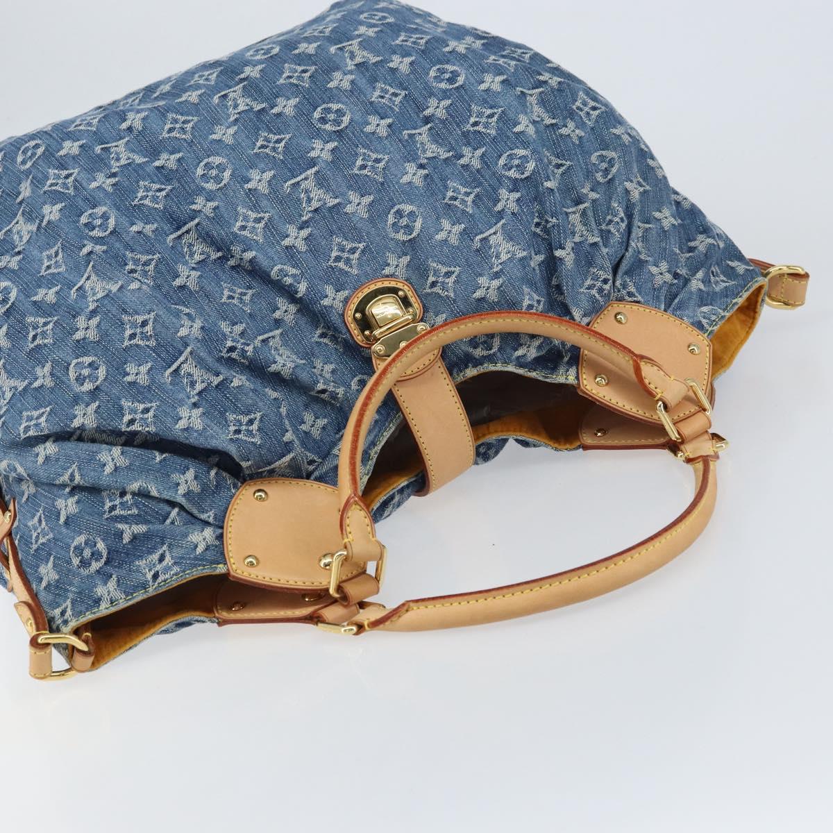 LOUIS VUITTON Monogram Denim XL Hand Bag Blue M95515 LV Auth yk20127V