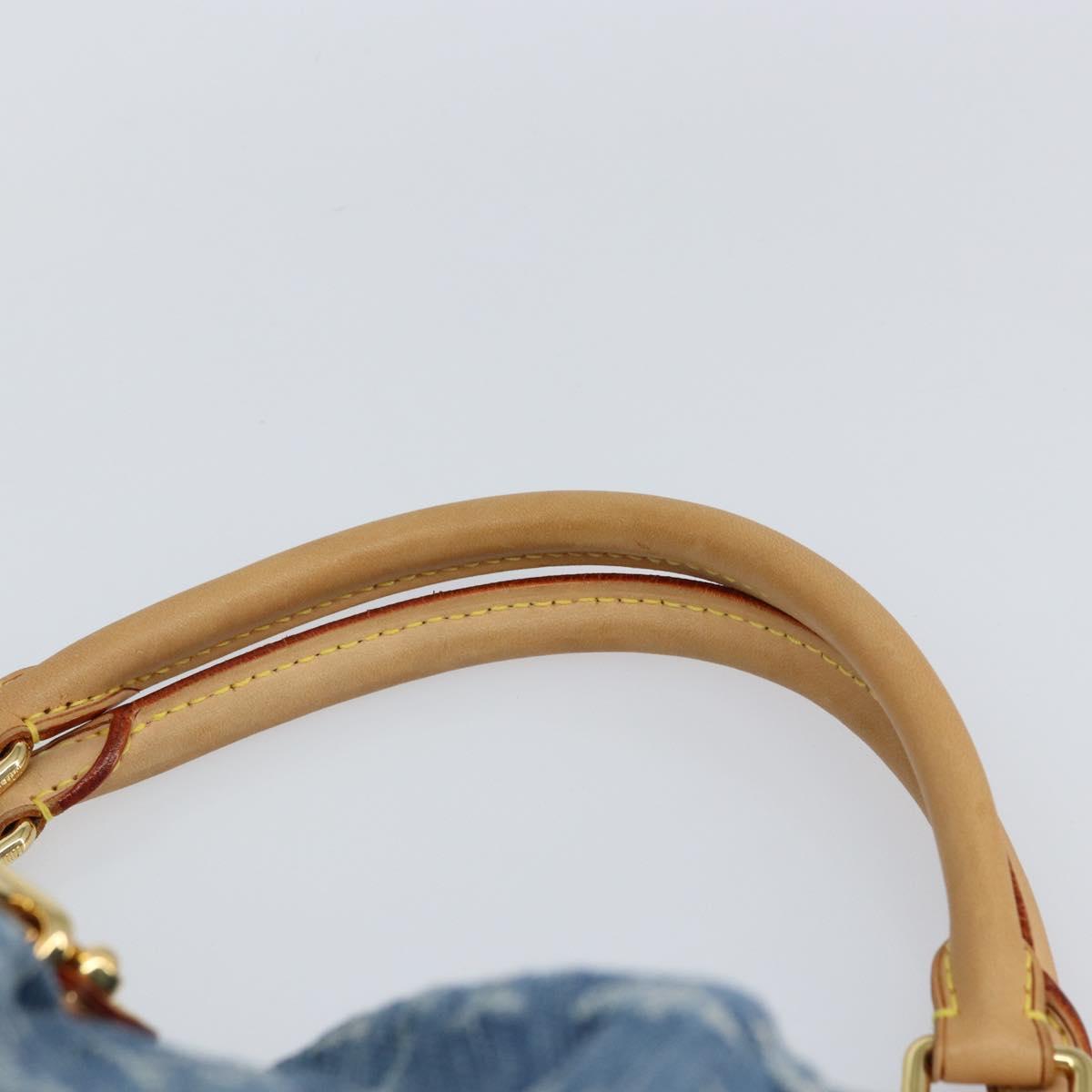 LOUIS VUITTON Monogram Denim XL Hand Bag Blue M95515 LV Auth yk20127V