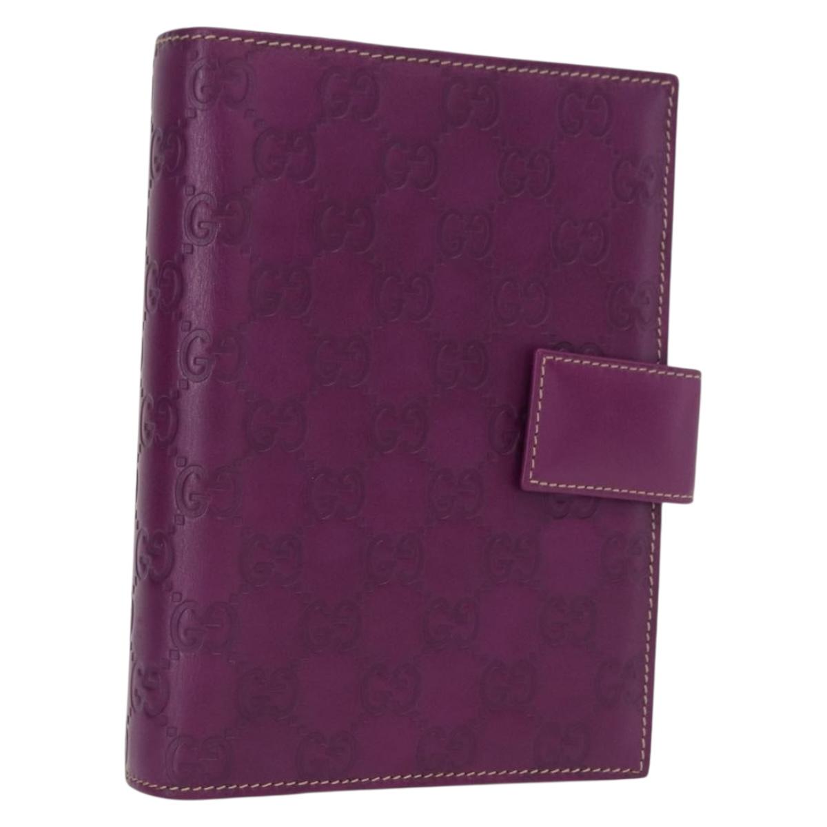GUCCI GG Canvas Guccissima Day Planner Cover Purple 115241 2888 Auth yk20133V