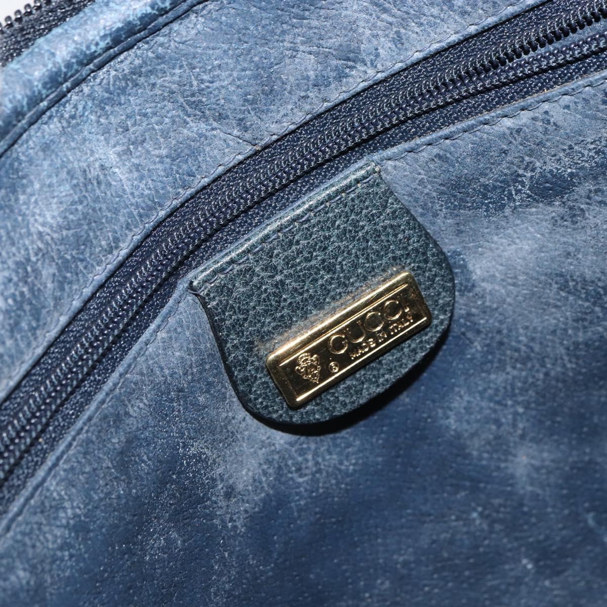 GUCCI GG Supreme Shoulder Bag PVC Navy Gold 004 89 0262 Auth yk20163