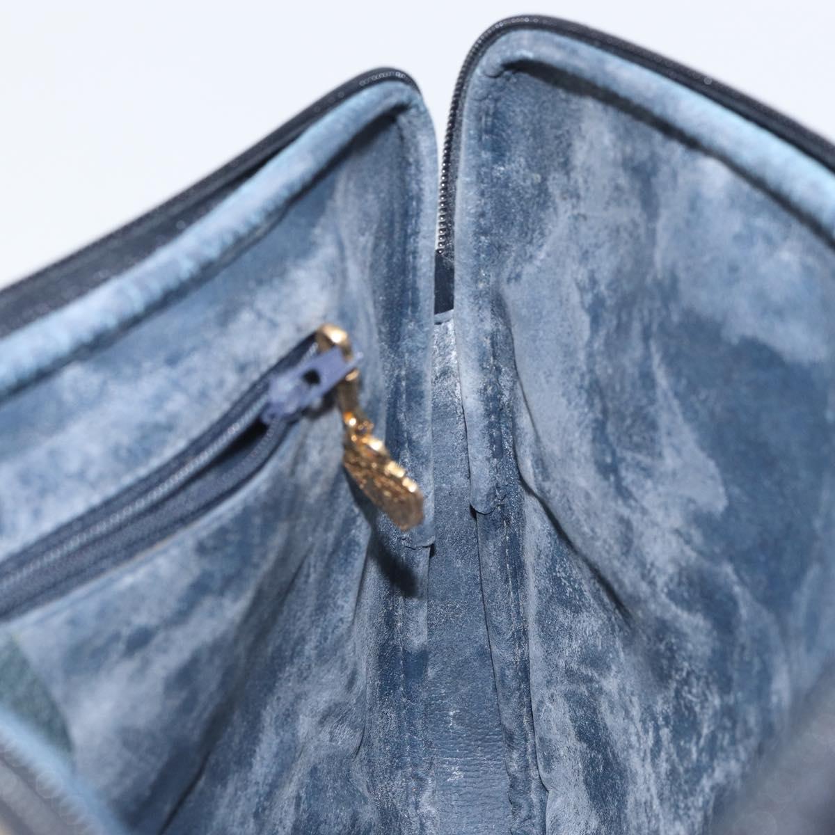 GUCCI GG Supreme Shoulder Bag PVC Navy Gold 004 89 0262 Auth yk20163