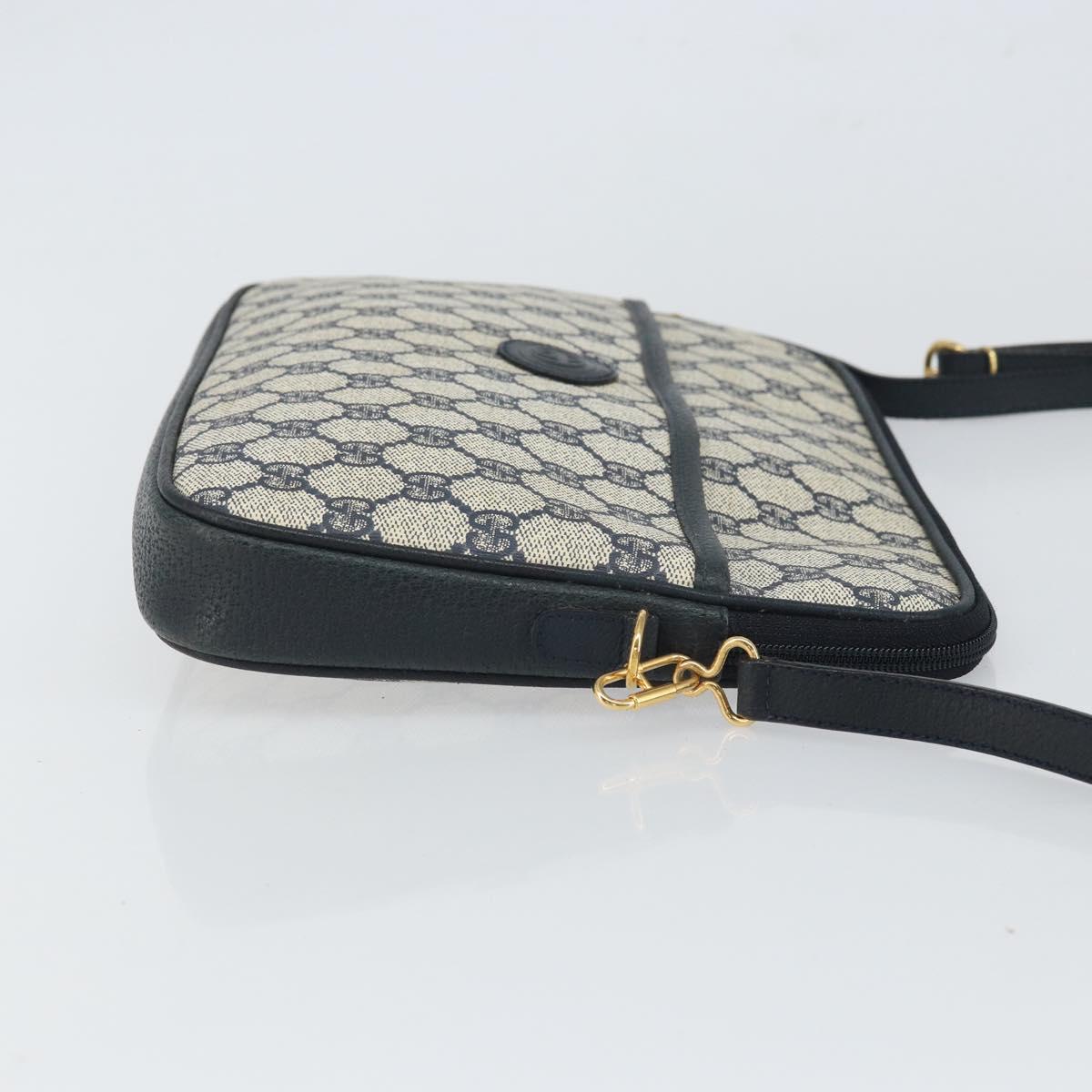 GUCCI GG Supreme Shoulder Bag PVC Navy Gold 004 89 0262 Auth yk20163