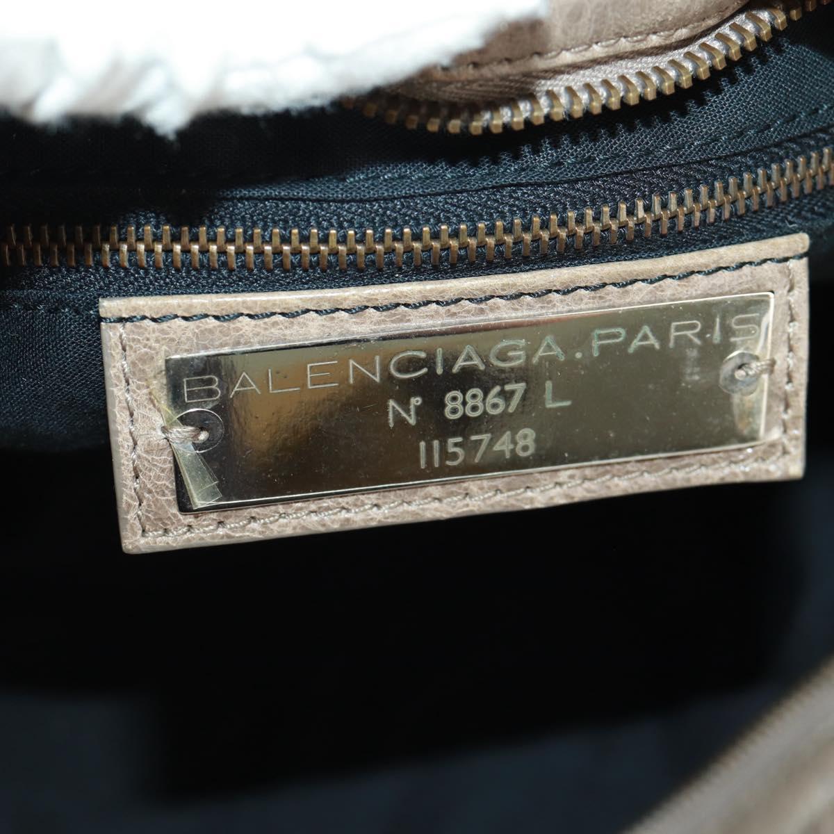 BALENCIAGA The City Hand Bag Leather 2way Brown 115748 Auth yk20183SAV