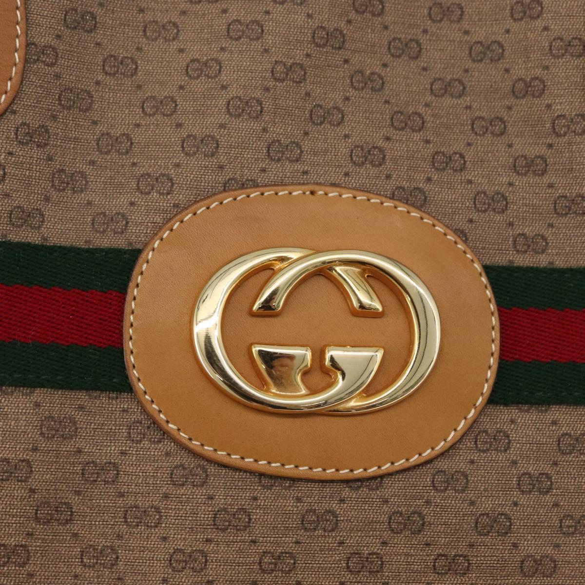 GUCCI Micro GG Supreme Web Sherry Line Bag PVC Beige 002 904 0131 Auth yk20192A