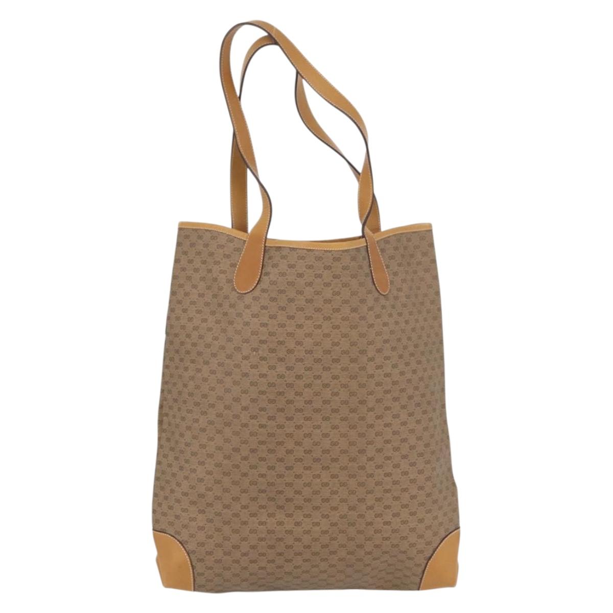 GUCCI Micro GG Supreme Web Sherry Line Bag PVC Beige 002 904 0131 Auth yk20192A