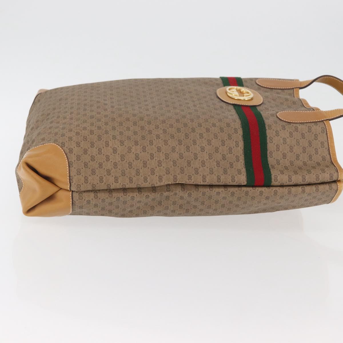 GUCCI Micro GG Supreme Web Sherry Line Bag PVC Beige 002 904 0131 Auth yk20192A
