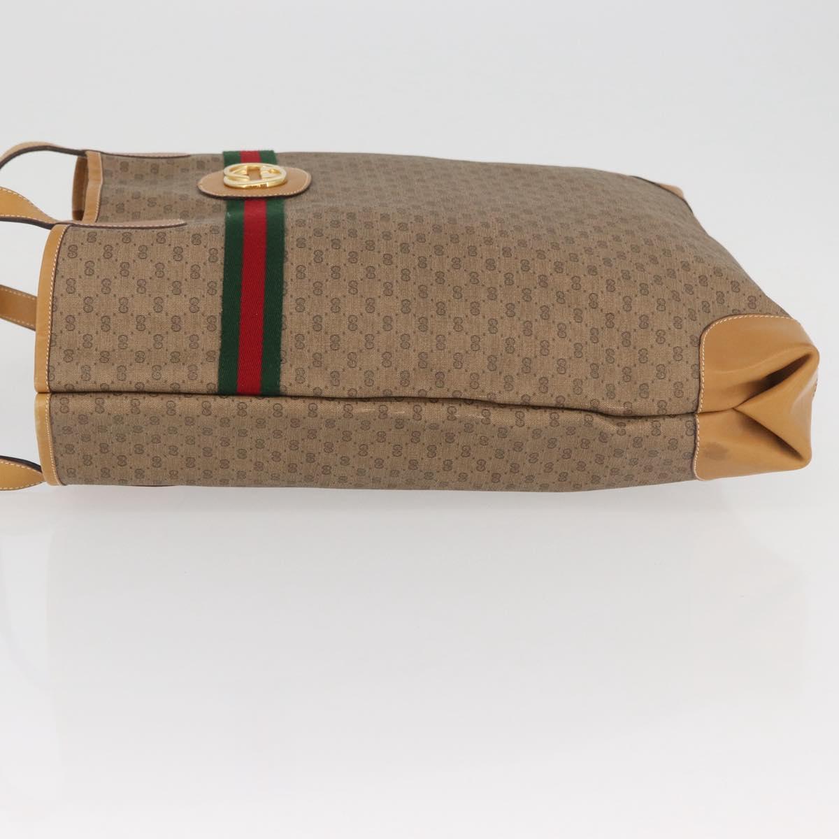 GUCCI Micro GG Supreme Web Sherry Line Bag PVC Beige 002 904 0131 Auth yk20192A