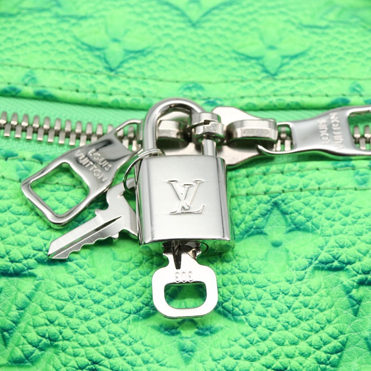 LOUIS VUITTON Illusion Keepall Bandouliere 50 Bag Green M59712 LV Auth yk20200SM