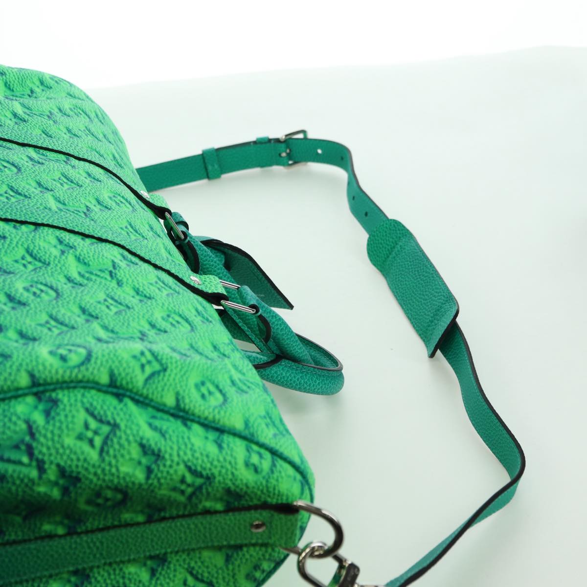 LOUIS VUITTON Illusion Keepall Bandouliere 50 Bag Green M59712 LV Auth yk20200SM