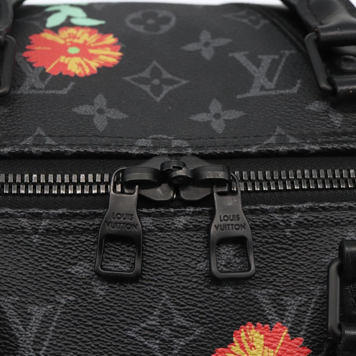 LOUIS VUITTON Eclipse Floral Keepall Bandouliere 50 Bag M45062 LV Auth yk20204SM