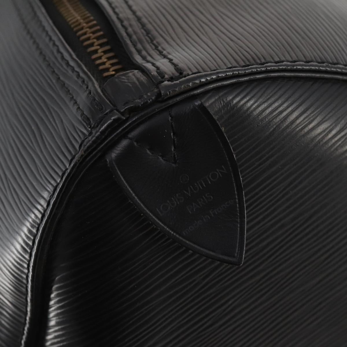 LOUIS VUITTON Epi Keepall 55 Boston Bag Noir Black M42952 LV Auth yk20266