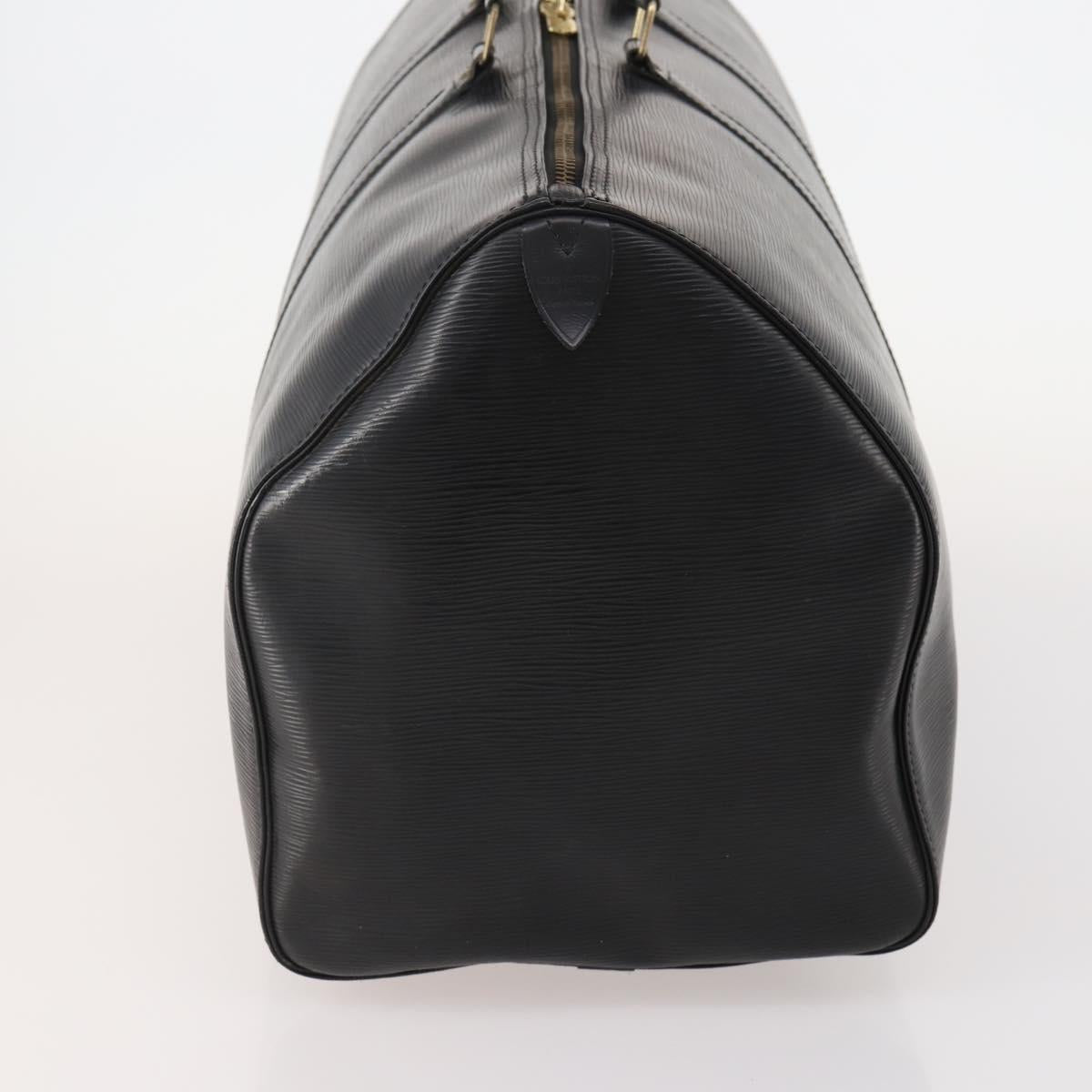 LOUIS VUITTON Epi Keepall 55 Boston Bag Noir Black M42952 LV Auth yk20266