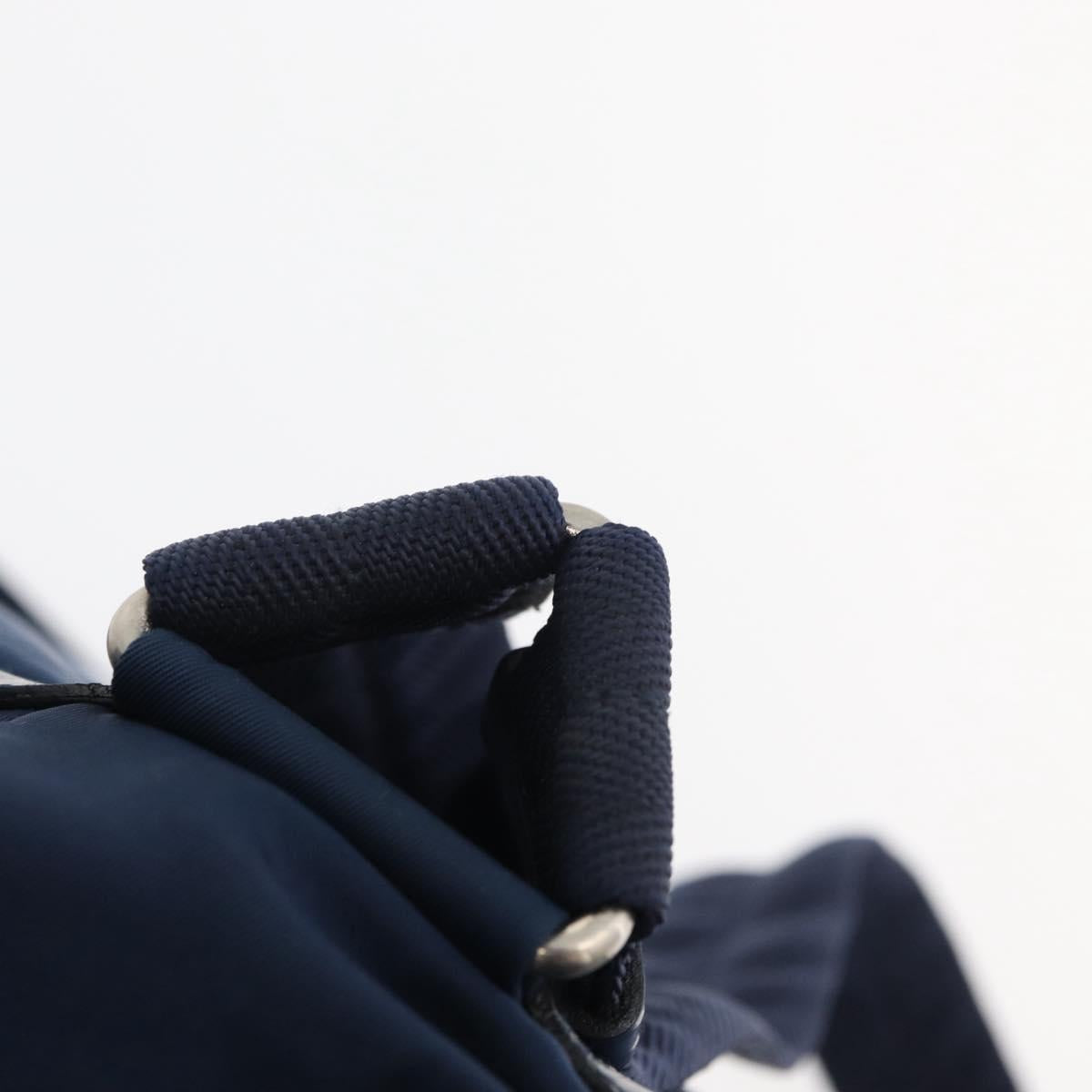 PRADA Backpack Nylon Navy Silver Auth yk20267