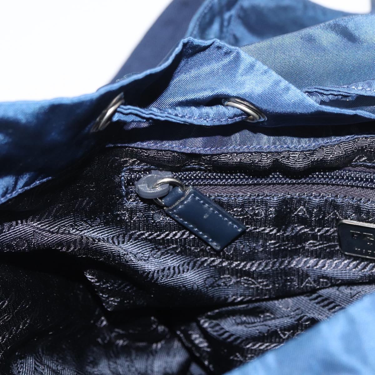 PRADA Backpack Nylon Navy Silver Auth yk20267