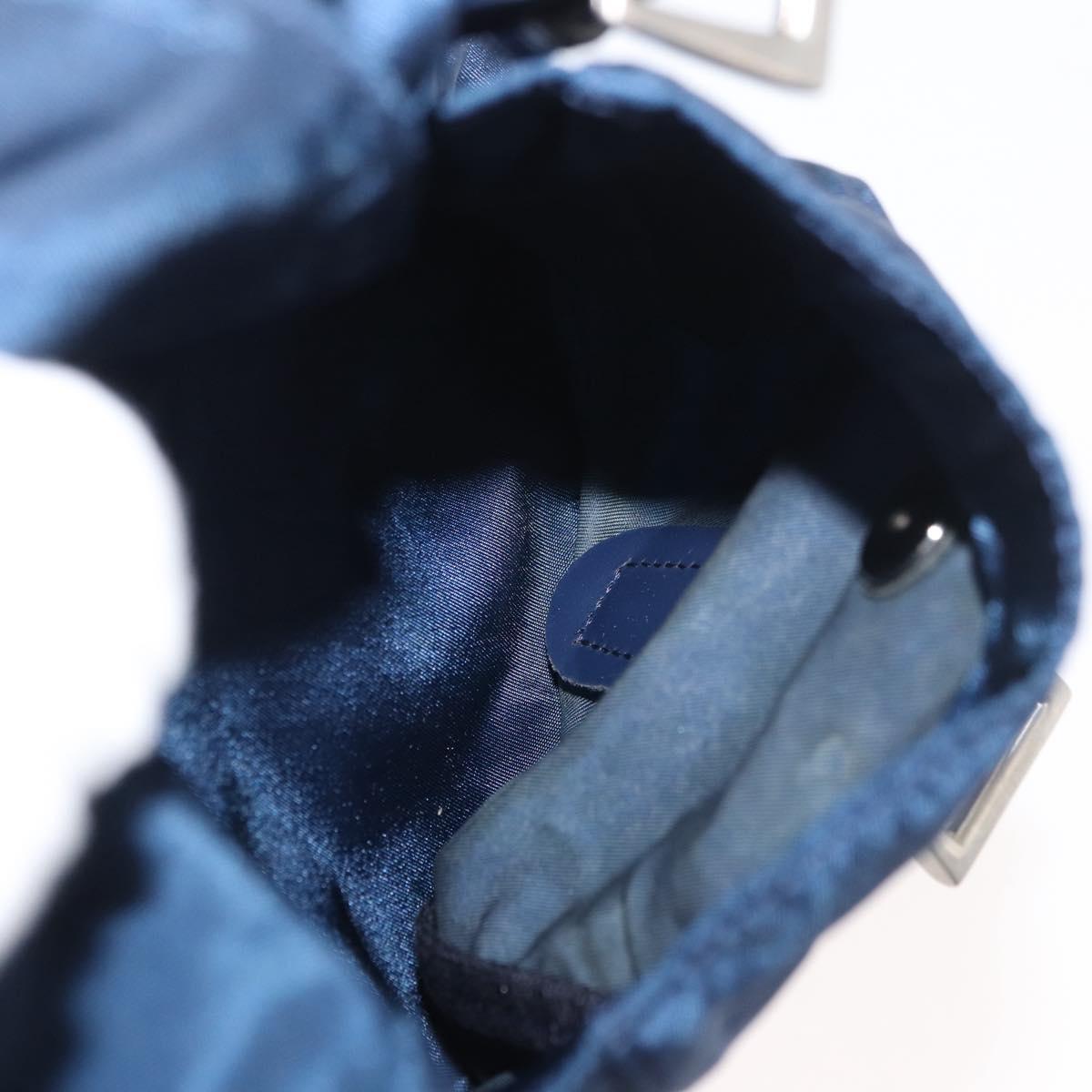 PRADA Backpack Nylon Navy Silver Auth yk20267