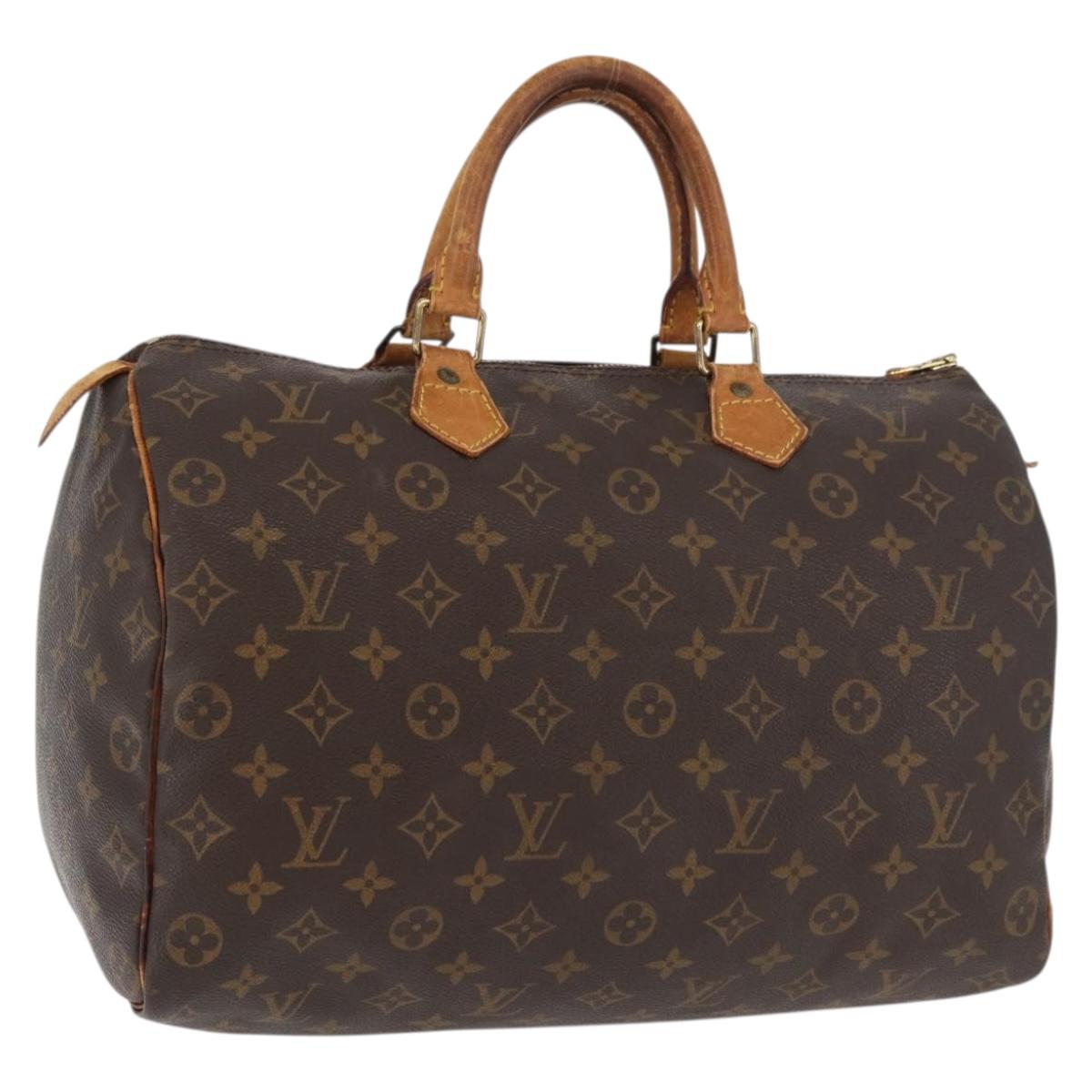 LOUIS VUITTON Monogram Speedy 35 Hand Bag M41524 LV Auth yk20313