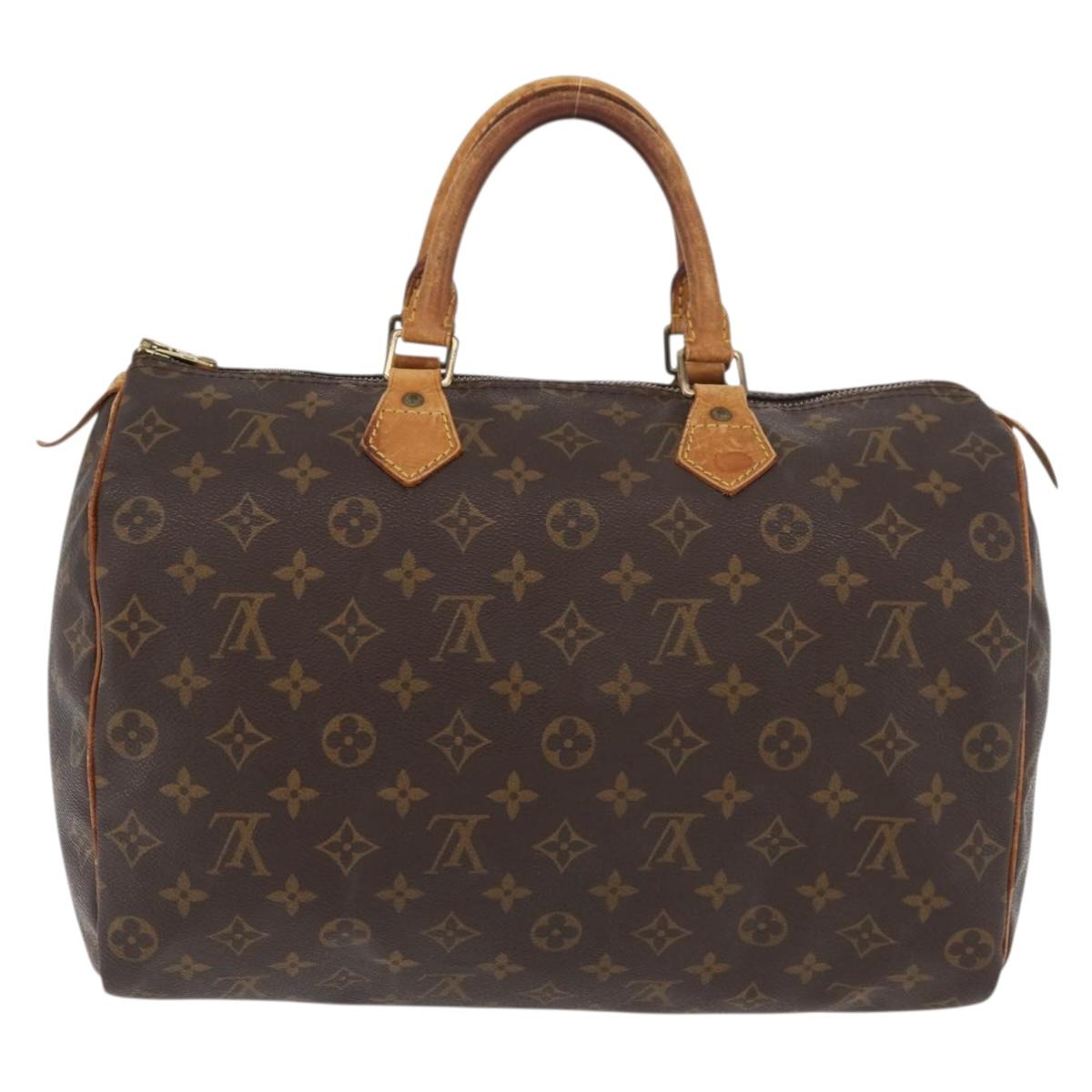 LOUIS VUITTON Monogram Speedy 35 Hand Bag M41524 LV Auth yk20313